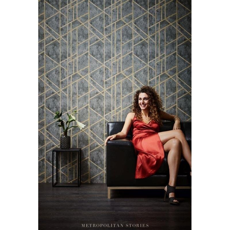 Tapete Gold, Kupfer, Grau, Silber livingwalls Vliestapete (1028743)