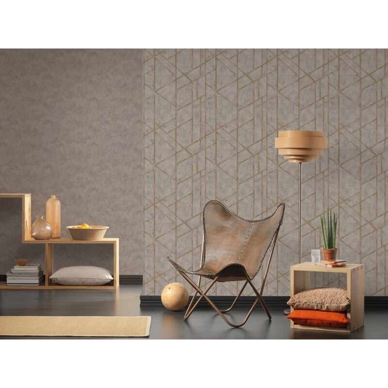 Tapete Beige, Creme, Grau, Silber livingwalls Vliestapete (1021348)