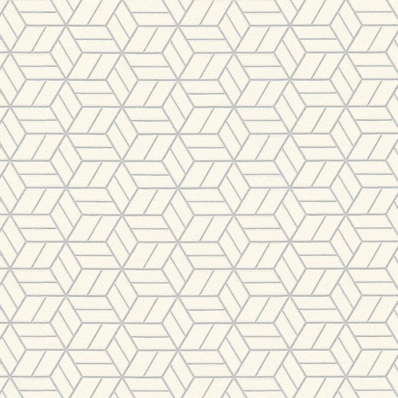 Tapete Grau, Silber, Weiß livingwalls Vliestapete (1028712)