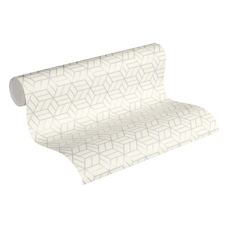 Tapete Grau, Silber, Weiß livingwalls Vliestapete (1028712)