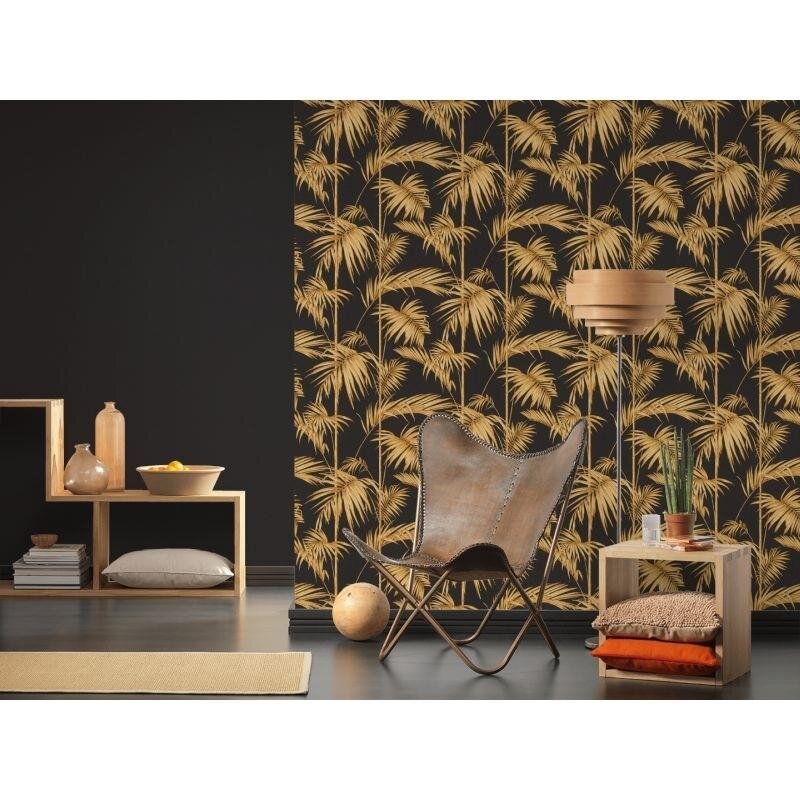 Tapete Orange, Terrakotta, Schwarz, Anthrazit livingwalls Vliestapete (1028710)