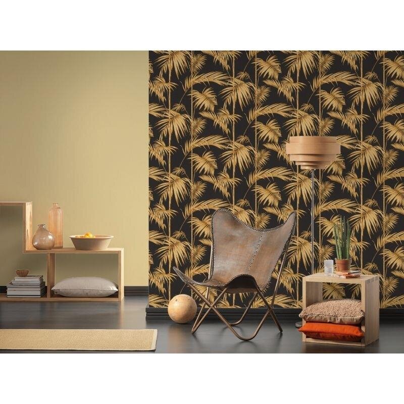 Tapete Orange, Terrakotta, Schwarz, Anthrazit livingwalls Vliestapete (1028710)