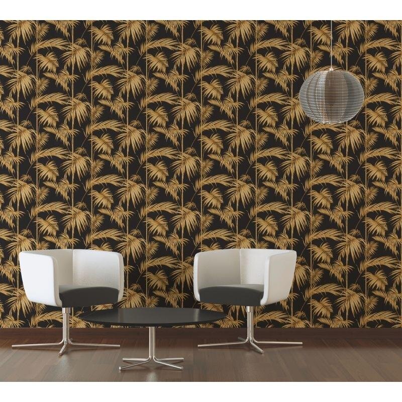 Tapete Orange, Terrakotta, Schwarz, Anthrazit livingwalls Vliestapete (1028710)