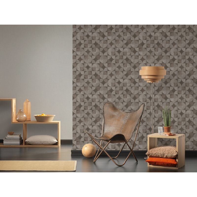 Tapete Braun, Grau, Silber livingwalls Vliestapete (1028702)