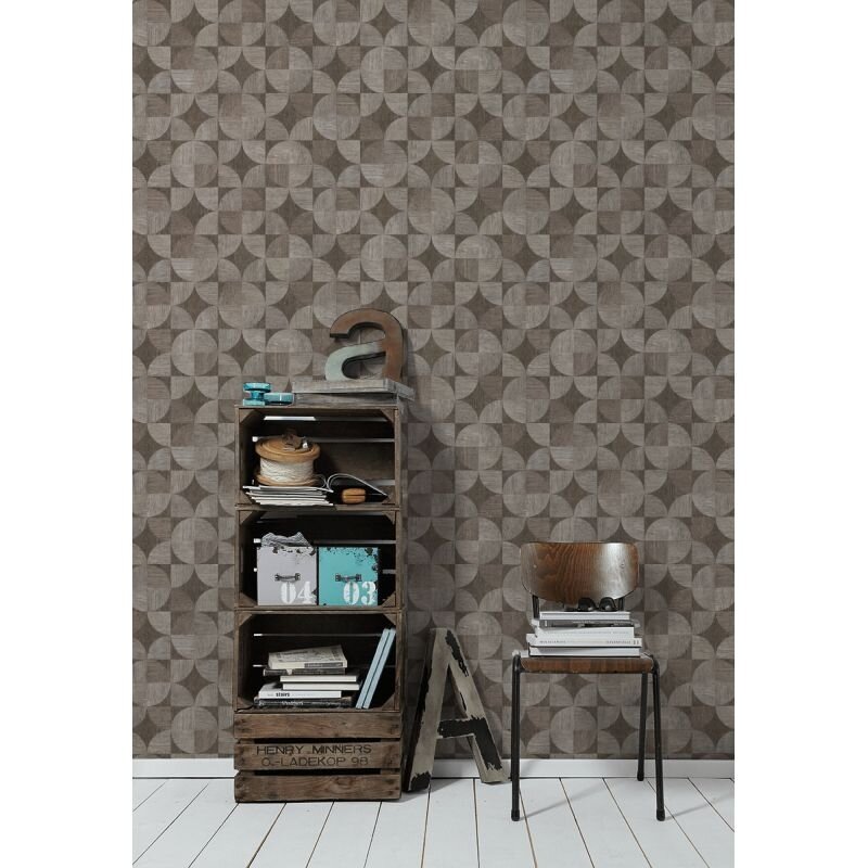 Tapete Braun, Grau, Silber livingwalls Vliestapete (1028702)