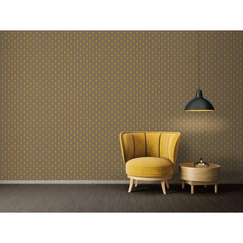 Tapete Gelb, Vanille, Grau, Silber Architects Paper Vliestapete (1028784)