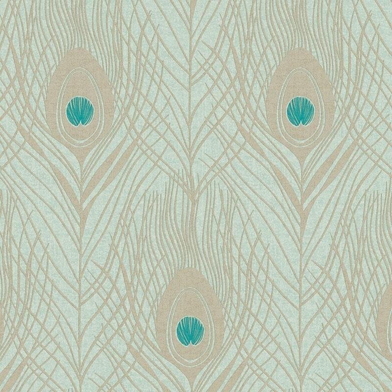 Tapete Braun, Türkis Architects Paper Vliestapete (1028772)