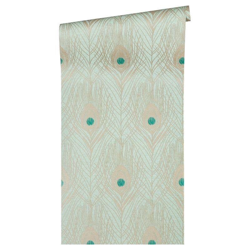 Tapete Braun, Türkis Architects Paper Vliestapete (1028772)