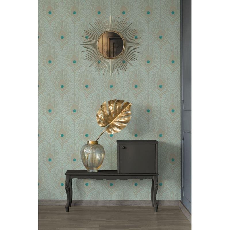 Tapete Braun, Türkis Architects Paper Vliestapete (1028772)