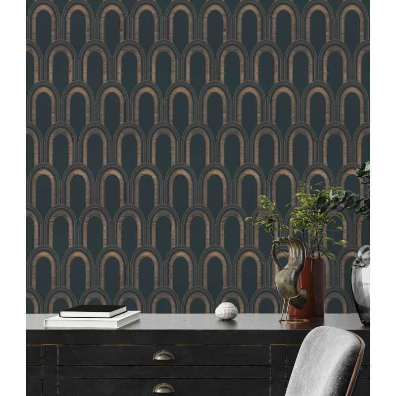 Tapete Schwarz, Anthrazit Architects Paper Vliestapete (1043616)