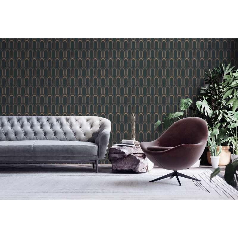 Tapete Schwarz, Anthrazit Architects Paper Vliestapete (1043616)