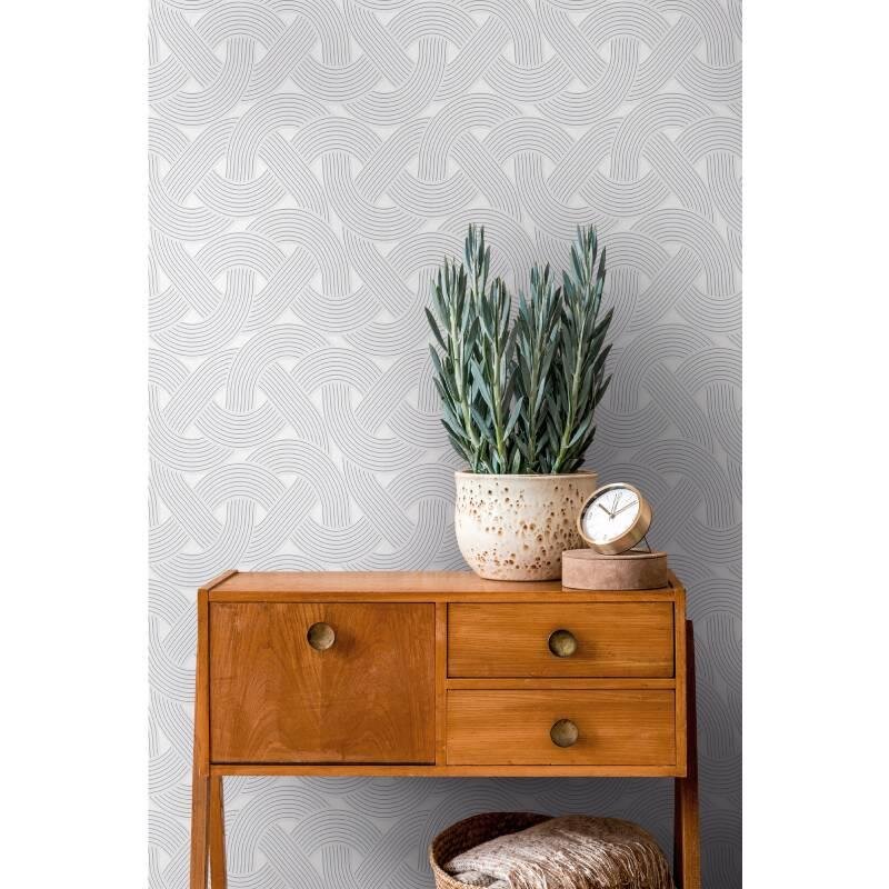 Tapete Grau, Silber, Weiß Architects Paper Vliestapete (1043614)