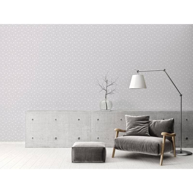 Tapete Grau, Silber, Weiß Architects Paper Vliestapete (1043614)