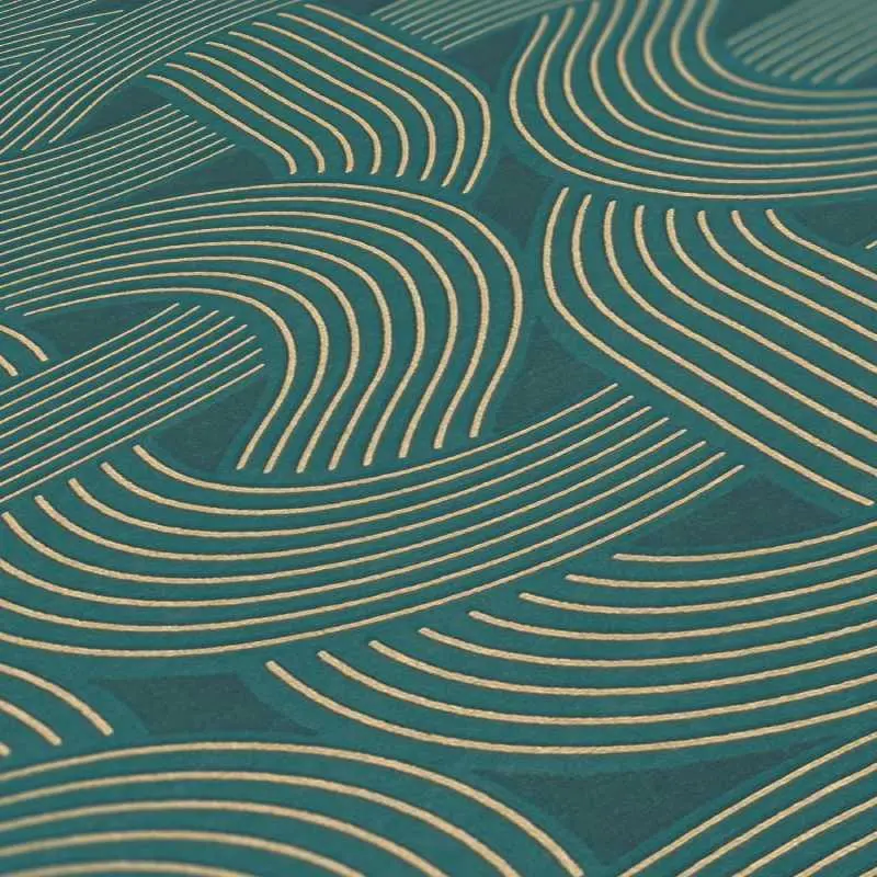 Tapete Blau, Grün, Petrol, Gold Architects Paper Vliestapete (1043613)