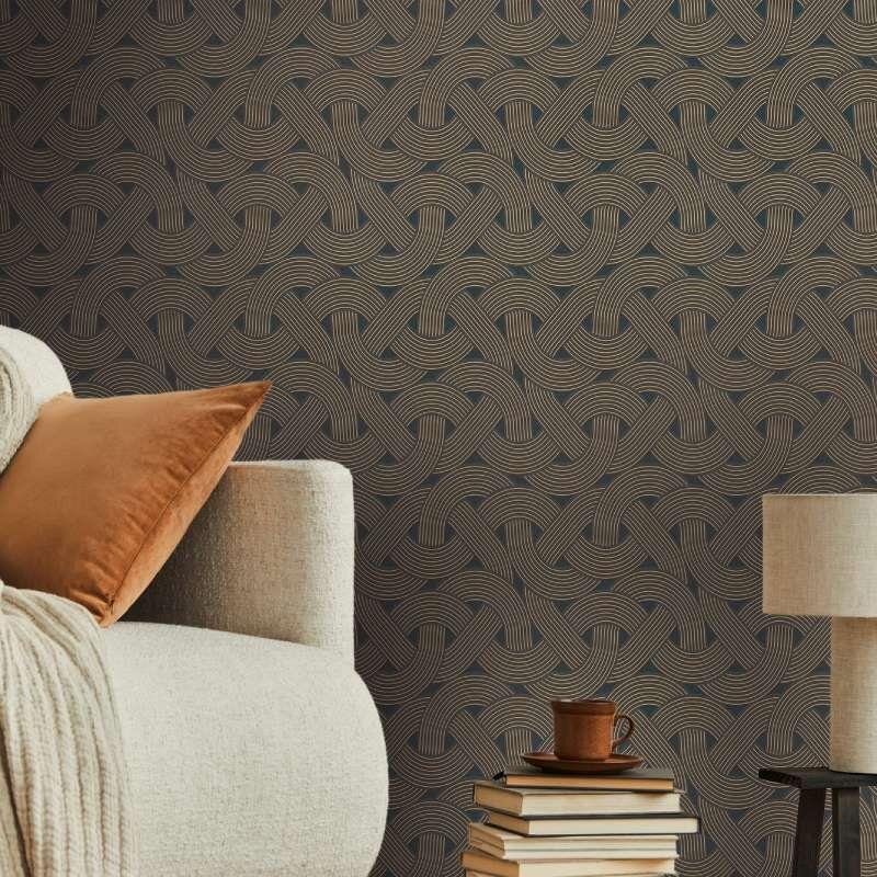 Tapete Schwarz, Gold Architects Paper Vliestapete (1043611)