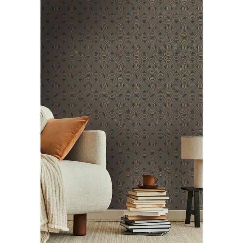 Tapete Schwarz, Gold Architects Paper Vliestapete (1043611)