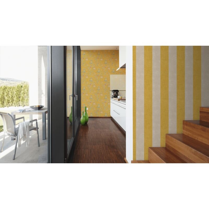 Tapete Gelb, Vanille, Grün livingwalls Vliestapete (1028498)