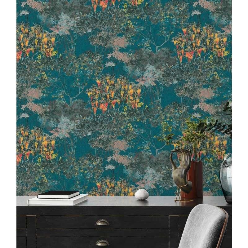 Tapete Blau, Grün, Petrol Architects Paper Vliestapete (1043604)