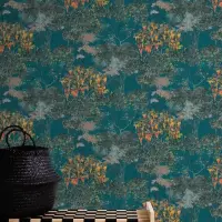 Tapete Blau, Gr&uuml;n, Petrol Architects Paper...