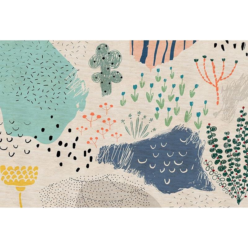 Digitaldruck-Tapete Crayon garden 1 livingwalls (1025977)