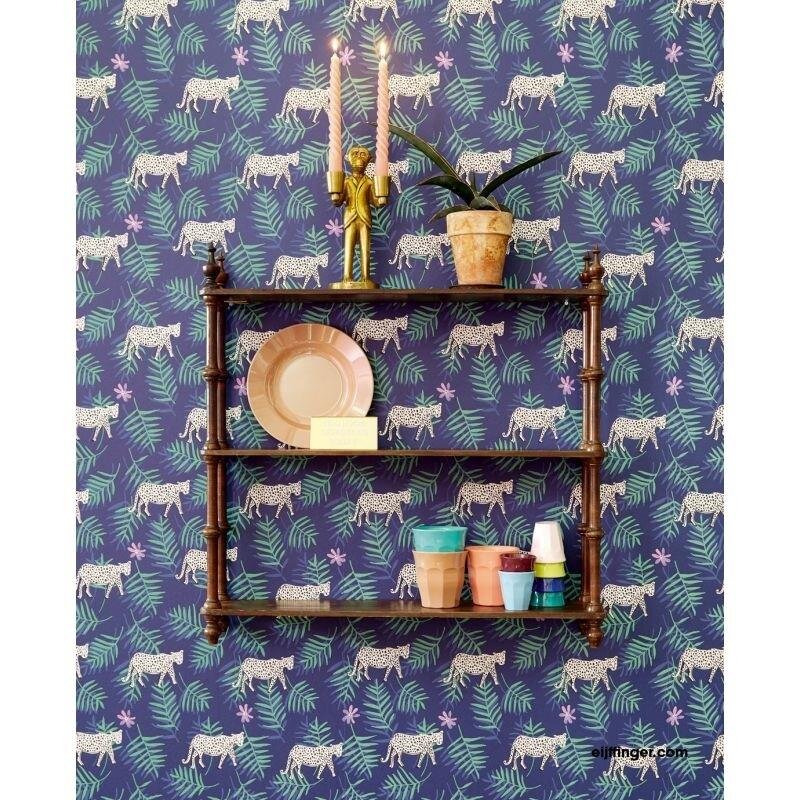 Tapete Blau, Grün Rice Vliestapete (1021747)