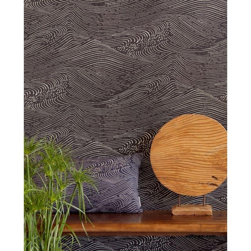 Tapete Schwarz, Anthrazit Eijffinger Vliestapete (1021805)