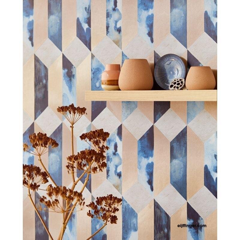 Tapete Blau, Gold, Kupfer Eijffinger Vliestapete (1021800)