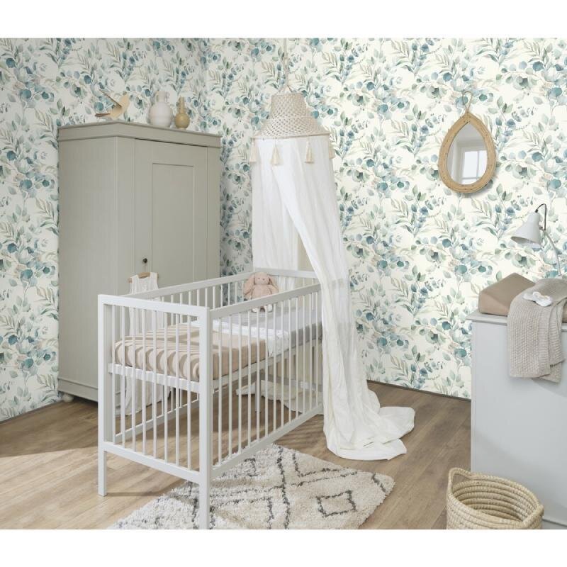 Tapete Blau, Grün, Pastellfarben Rasch Vliestapete (1043564)