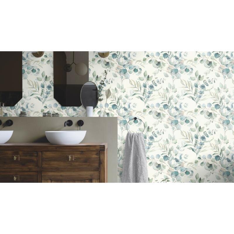 Tapete Blau, Grün, Pastellfarben Rasch Vliestapete (1043564)