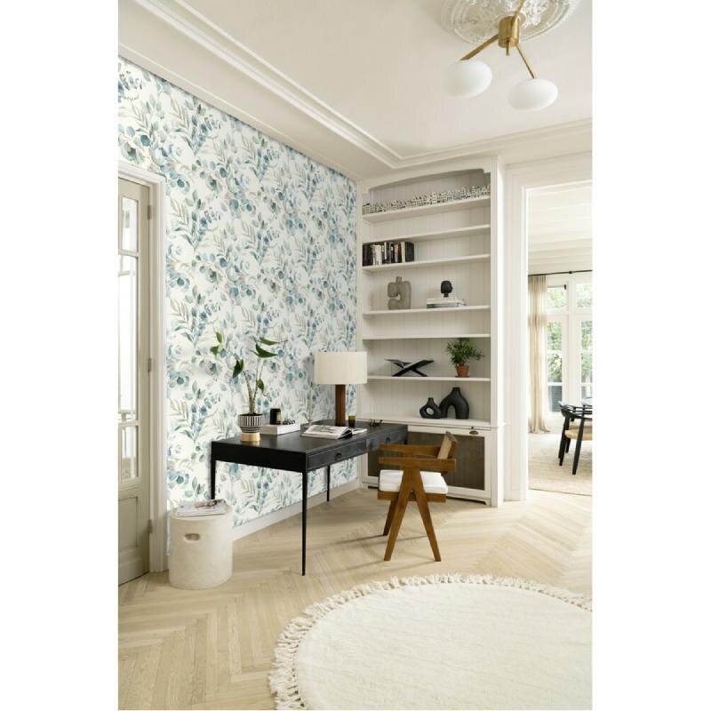 Tapete Blau, Grün, Pastellfarben Rasch Vliestapete (1043564)