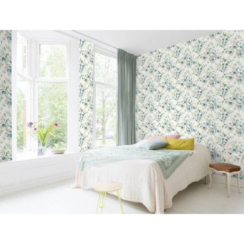 Tapete Blau, Grün, Pastellfarben Rasch Vliestapete (1043564)