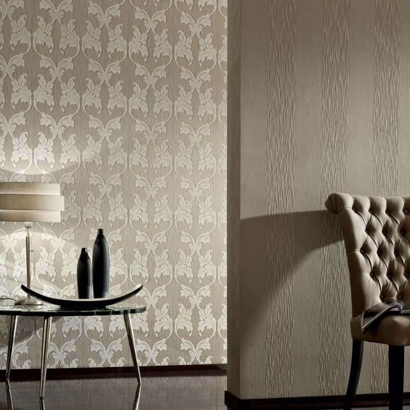 Tapete Gelb, Vanille Architects Paper Textiltapete (1024027)