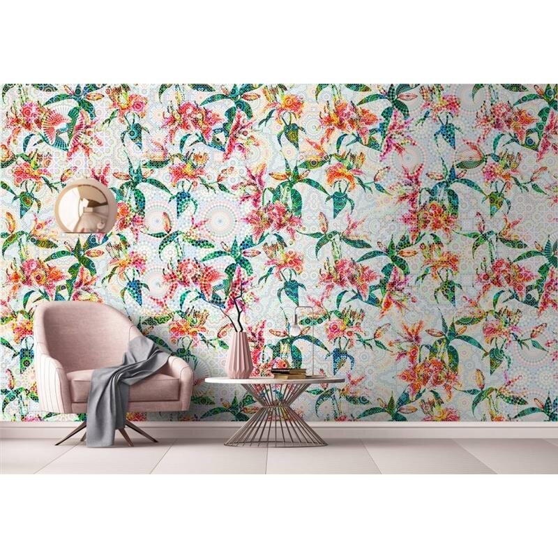 Digitaldruck-Tapete Mosaic Lilies 1 livingwalls (1031448)