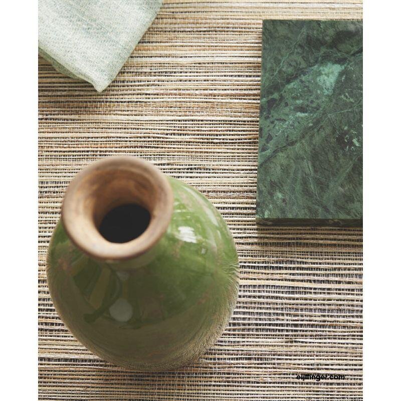 Tapete Schwarz, Anthrazit Eijffinger Naturtapete (1021876)