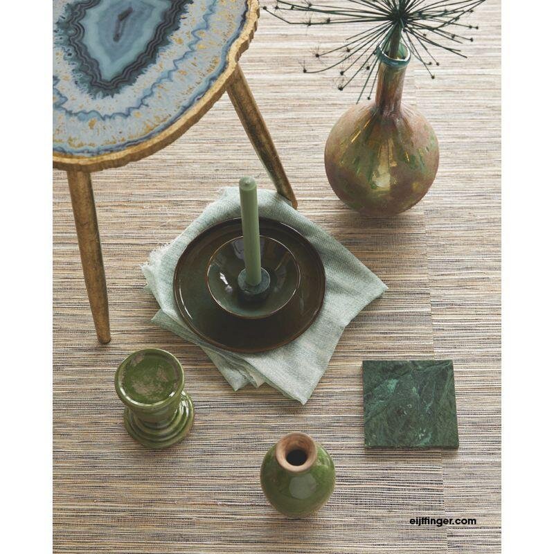 Tapete Schwarz, Anthrazit Eijffinger Naturtapete (1021876)