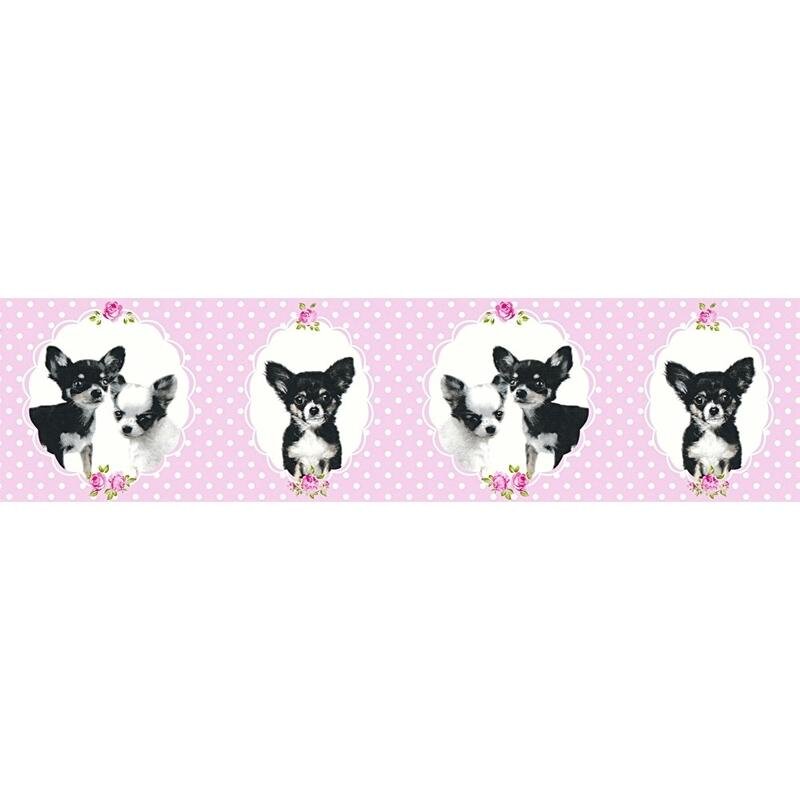 Bordüre Rosa, Rose, Schwarz, Anthrazit, Weiß AS-Creation Vlies (1020258)