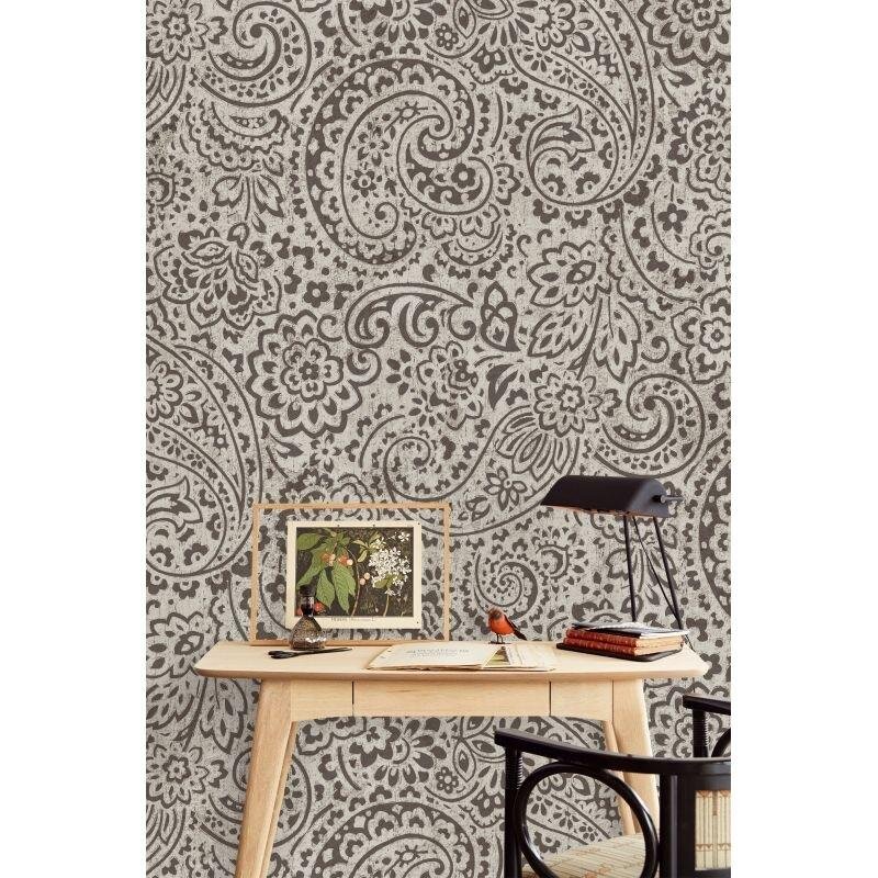 Digitaldruck-Tapete Grau, Silber, Schwarz, Anthrazit Eijffinger (1021457)