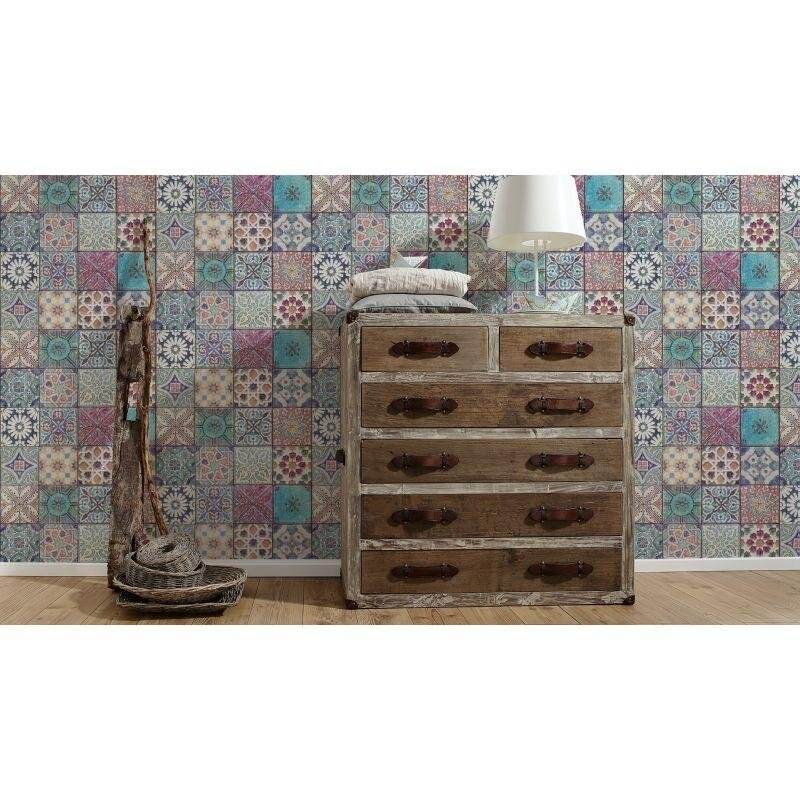 Tapete Blau, Lila, Flieder, Rosa, Rose AS-Creation Vliestapete (1020634)