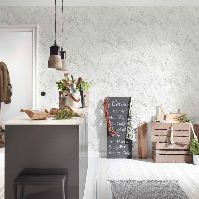 Tapete Grau, Silber, Weiß AS-Creation Vliestapete (1020594)