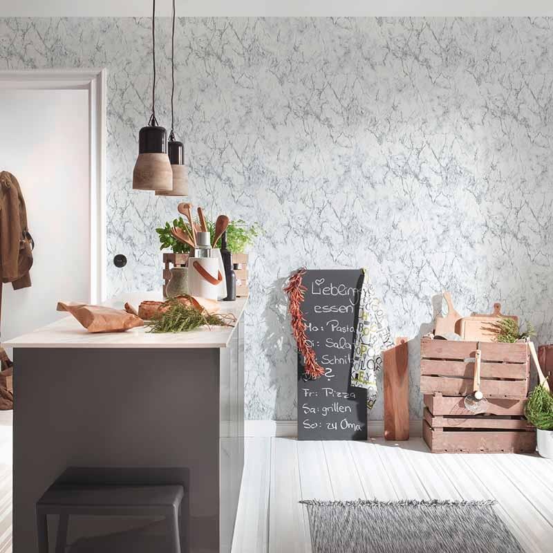 Tapete Weiß, Grau, Silber AS-Creation Vliestapete (1020593)