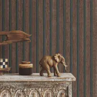 Tapete Holzpaneel Akustikpaneel Braun Dunkle Eiche (1044889)