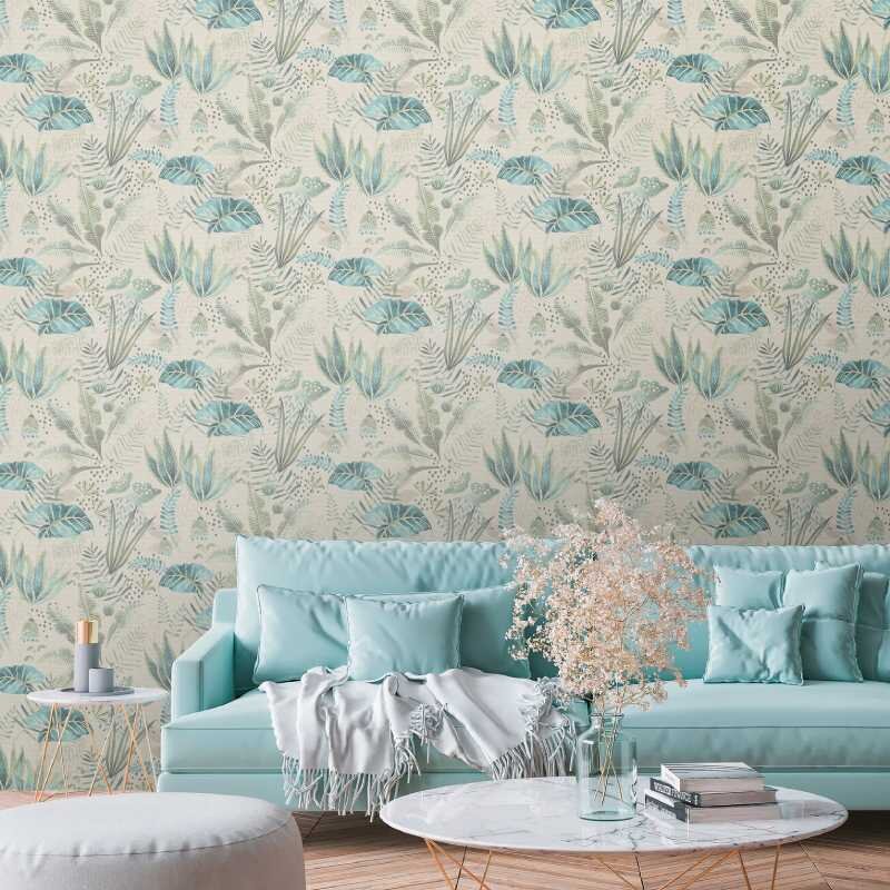 Tapete Beige, Creme, Grün livingwalls Vliestapete (1044852)