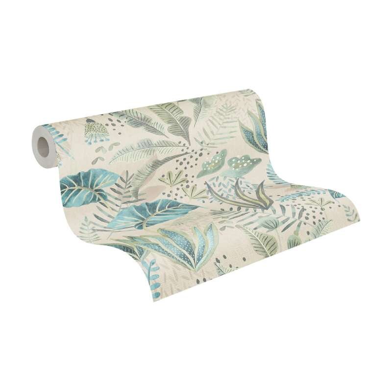 Tapete Beige, Creme, Grün livingwalls Vliestapete (1044852)