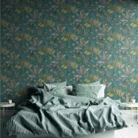 Tapete Petrol, Blau, Gr&uuml;n, Braun livingwalls...