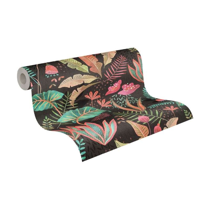 Tapete Bunt, Schwarz livingwalls Vliestapete (1044849)