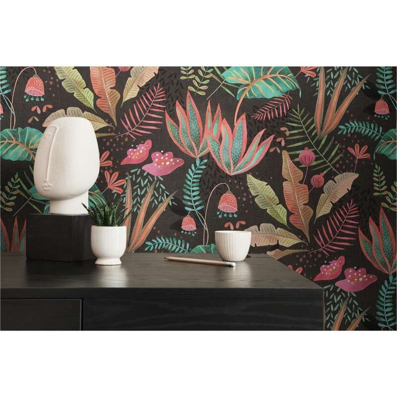 Tapete Bunt, Schwarz livingwalls Vliestapete (1044849)