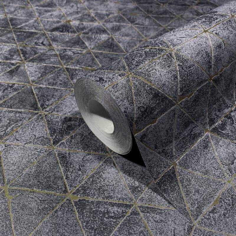 Tapete Schwarz, Anthrazit Novamur Vliestapete (1044827)