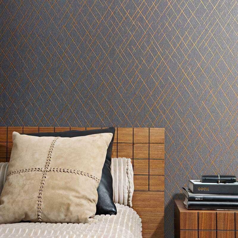 Tapete Grau, Silber, Schwarz, Anthrazit, Gold, Kupfer Novamur Vliestapete (1044812)