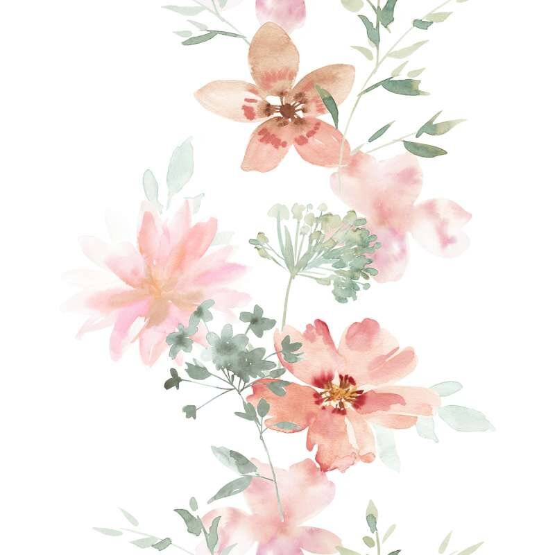 Tapete Pastell, Rosa, Rot, Weiß Novamur Vliestapete (1044793)