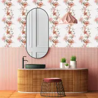 Tapete Pastell, Rosa, Rot, Wei&szlig; Novamur Vliestapete...